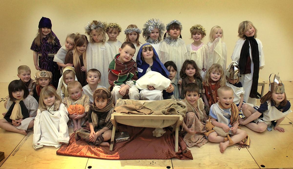 The cast of Russell Hall Primary School, Queensbury, Nativity