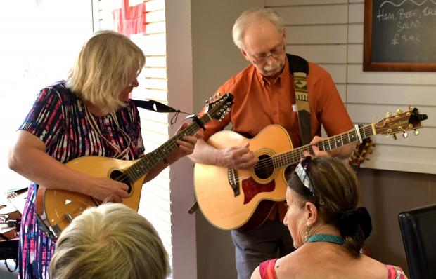 Bradford Telegraph and Argus: Pete Norman and Kath Charnock at the 2018 Cleckheaton Folk Festival
