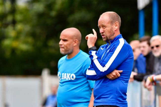 Guiseley joint managers Marcus Bignot, left, and Russ O'Neill.