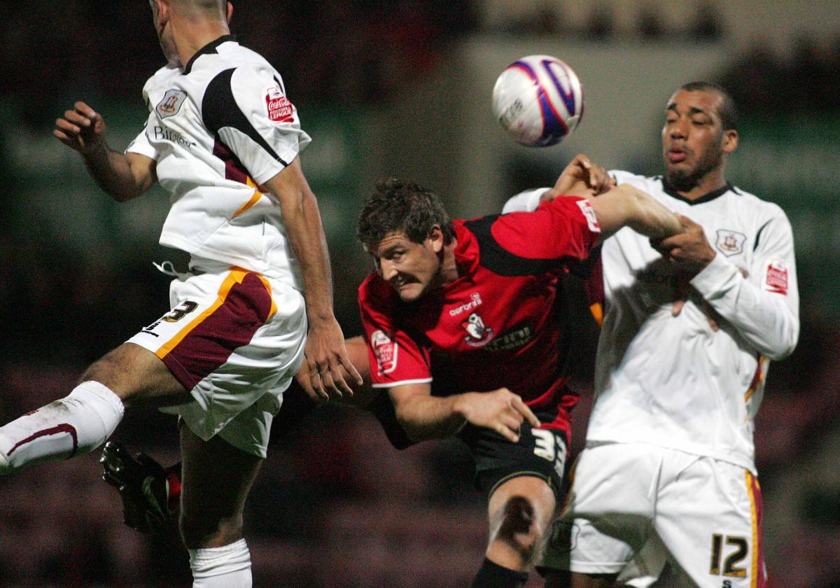 Action from Bradford City's match at Borunemouth.