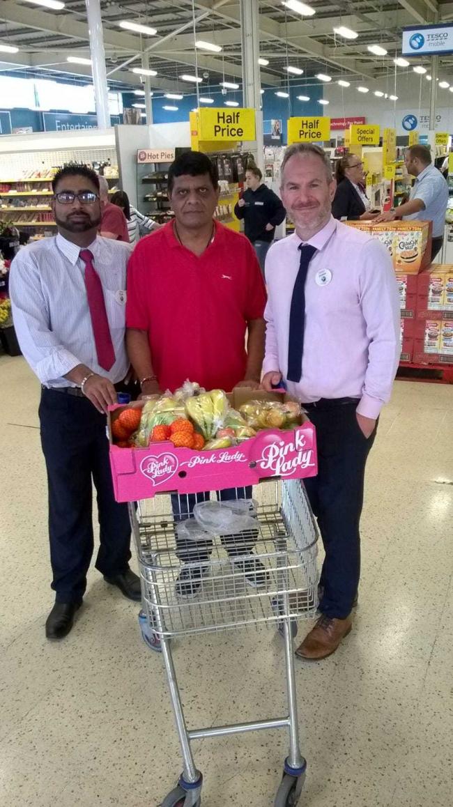Tesco on Great Horton Road made a donation to the Bradford Curry Project 