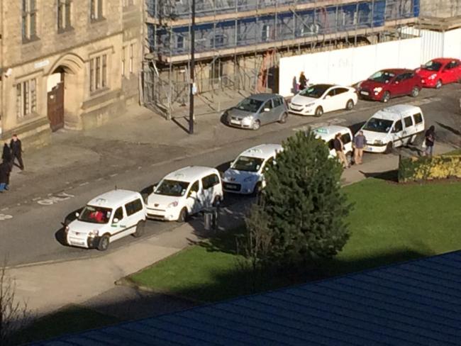 A file picture of taxis in Norfolk Gardens, Bradford