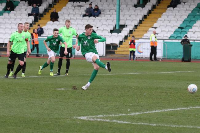 Bradford (Park Avenue) boss Mark Bower admits he would love to sign Jake Beesley on a permanent deal, after he scored another goal in his side's 2-0 win at Spennymoor Town. Picture: John Rhodes