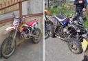 The motorbike and quad that were seized